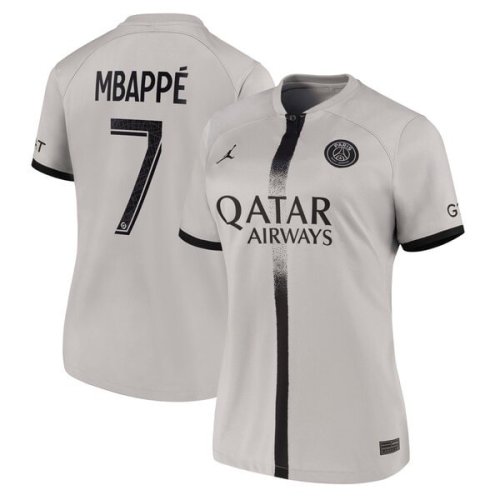 Kylian Mbappé Paris Saint-Germain Nike Women's 2022/23 Away Breathe Stadium Replica Player Jersey - Black