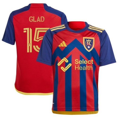 Justen Glad Real Salt Lake adidas Youth 2024 Peak Utah Replica Player Jersey – Red