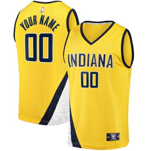 Indiana Pacers Fanatics Branded Youth Fast Break Replica Custom Jersey - Statement Edition - Gold