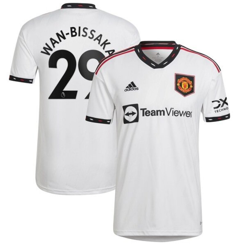 Aaron Wan-Bissaka Manchester United adidas 2022/23 Away Replica Player Jersey - White