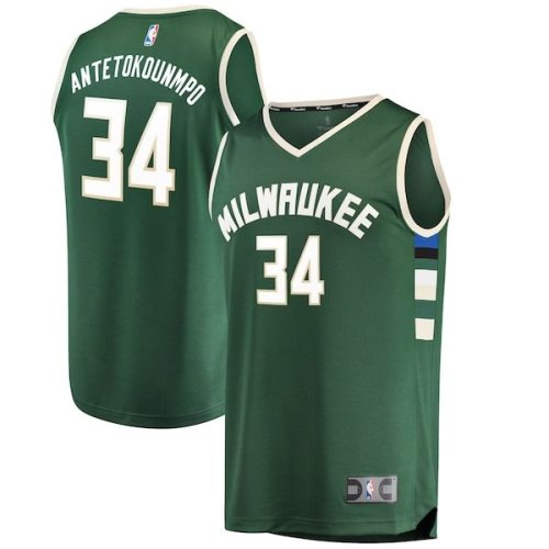 Antetokounmpo Milwaukee Bucks Fanatics Branded Fast Break Replica Player Jersey Green - Icon Edition/Hunter Green