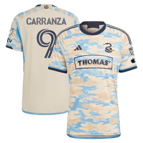 Julian Carranza Philadelphia Union adidas 2024 For Philly Authentic Player Jersey – Tan