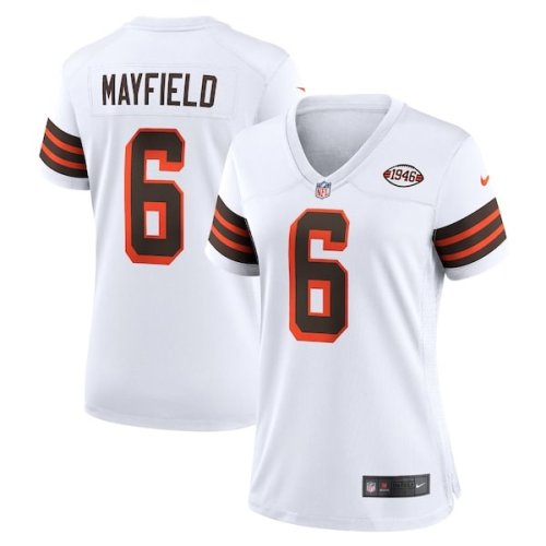Baker Mayfield Cleveland Browns Nike Women's 1946 Collection Alternate Game Jersey - White/Brown