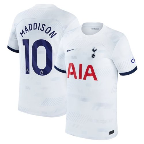 James Maddison Tottenham Hotspur Nike 2023/24 Home Stadium Replica Player Jersey - White/Tan