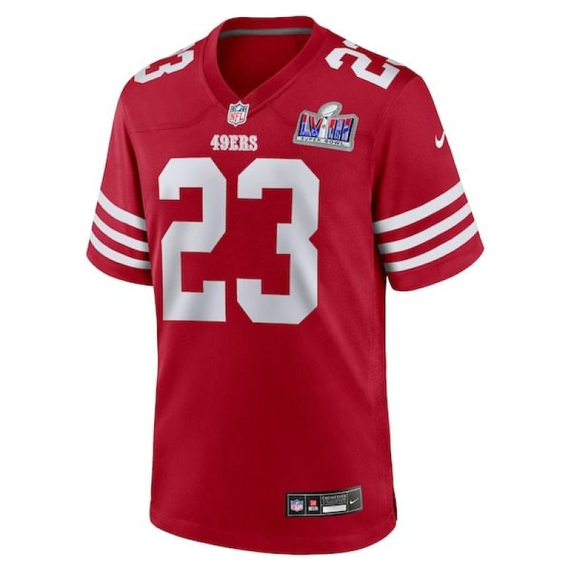 Christian McCaffrey San Francisco 49ers Nike Super Bowl LVIII Game Jersey - Scarlet