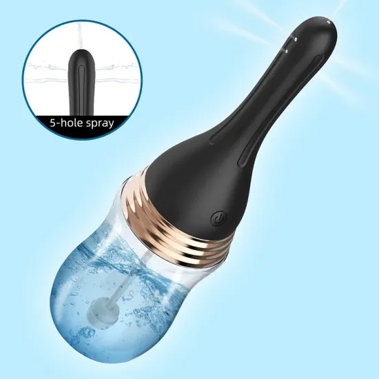 Electric Water Jet Vibration Enema Anal Cleaner Adult Sex Product