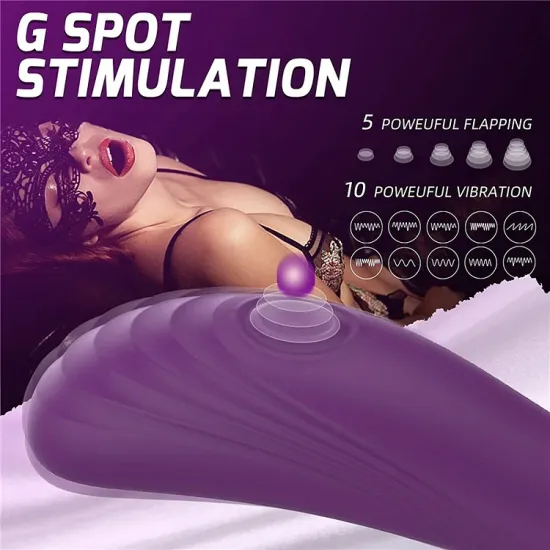 3 in 1 Clitoral Sucking & Licking Vibrator - G Spot Flapping & Vibrating Dildo Vibrators , Rechargable & Waterproof
