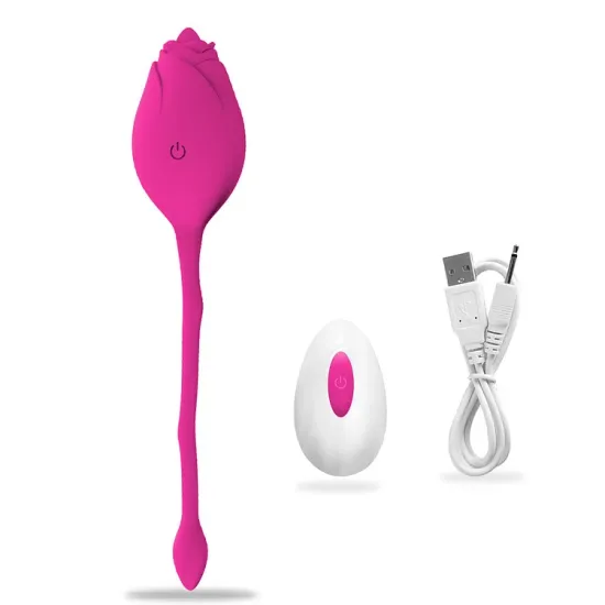 Pearlsvibe Wireless Rose Vibrator Female with Tongue Licking G-Spot Vaginal Ball Stimulator Love Egg