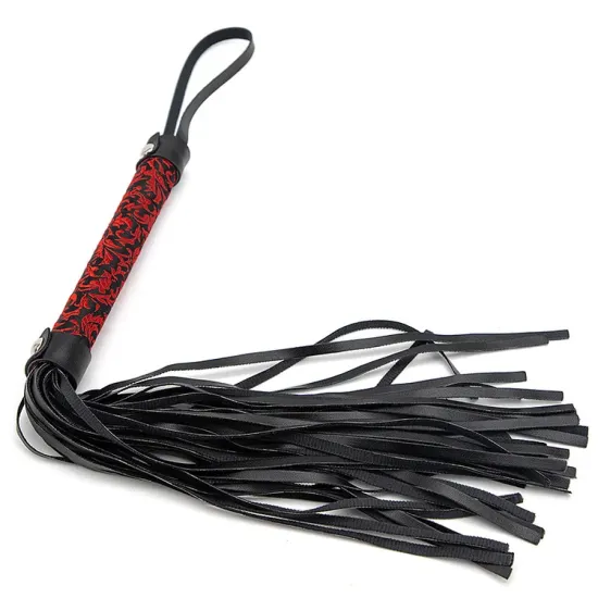 Pearlsvibe Sexy Spanking BDSM Whip Bondage Flogger Whip For Women Couple Sex Toy PU Leather
