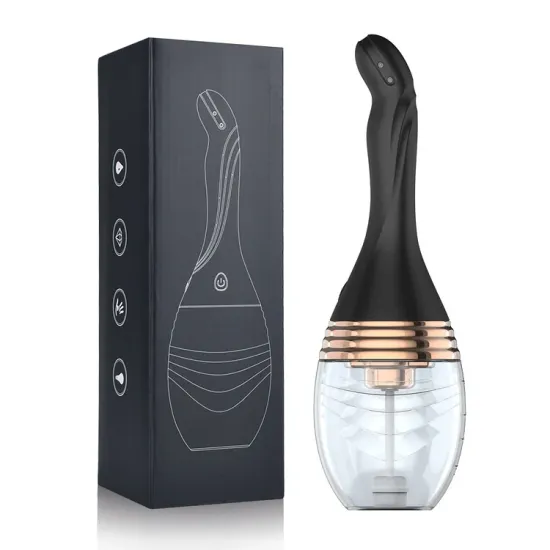 Electric Water Jet Vibration Enema Anal Cleaner Adult Sex Product
