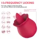 10 Speeds Vibrating Rose Shape Tongue Licking Vibrator For Women