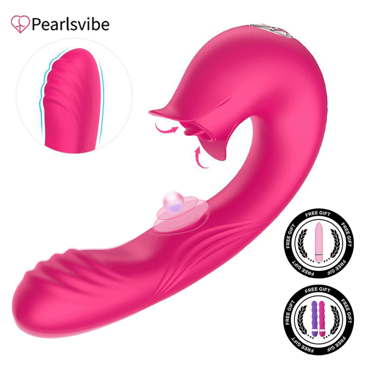 Buy 1 Get 2 Free Gifts! Pearlsvibe Devil Vibrator Kit For Women - Devil Vibrator + Lipstick Vibrator + Female Massage Oil