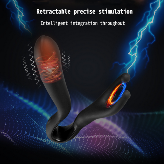 Prostate Massage Stick Men's Remote Control Vibration Anal Plug Vestibular Orgasm Masturator Adult Sex Toy
