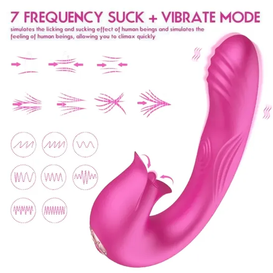 Pearlsvibe Devil Flower Sex Toys Sucking Dildo Vibrator For Women