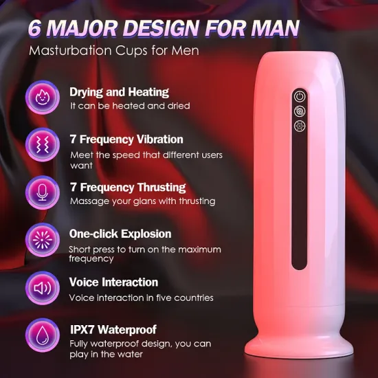 Automatic Telescopic Male Masturbator Sucking Heating Masturbation Cup