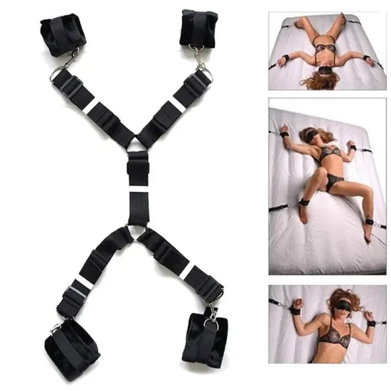 Sm Bondage Kits Plush Bed Binding Set Sex Toy For Couples