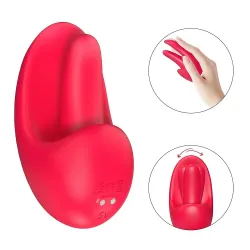 Pearlsvibe Tongue Shape Licking Nipples Clit Stimulation Vibrators For Women