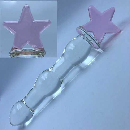 Sex Toy Appliance Stick Adult Female Sex Toy Glass Loving Cat Crescent Five-star Penis Anal Plug