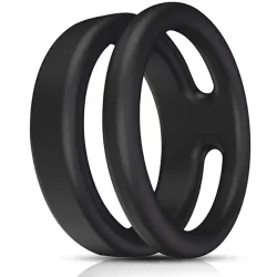 Silicone Dual Penis Ring, Premium Stretchy  Erection Cock Ring Erection Enhancing Sex Toy