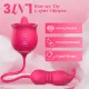 Pearlsvibe 3 In 1 Rose Toy Clit Licking Toy Dildo Tongue G Spot Clitoral Nipple Vibrator Adult Toy