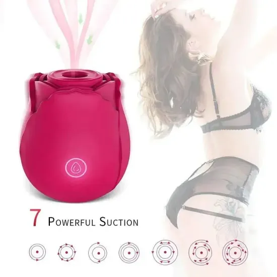 Pearlsvibe Vibrators For Women Rose Sucking Nipple Oral Licking Clitoris Stimulation Vibrator Aldult
