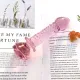 Glass Dildo Pink Rose Flower Butt Plug