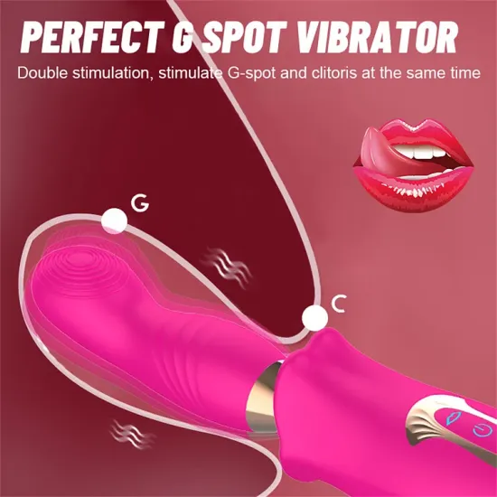 Rose Kiss Bite Vibrator G Spot Clitoris Stimulator Vagina Sucking Masturbator