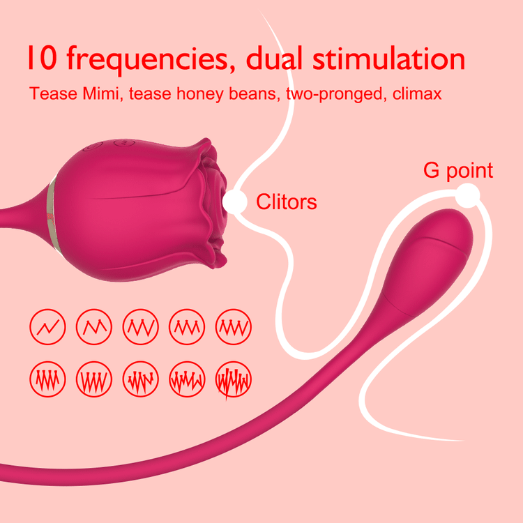 Rose Vibrators Sucker Oral Vagina Sucking Vibrator