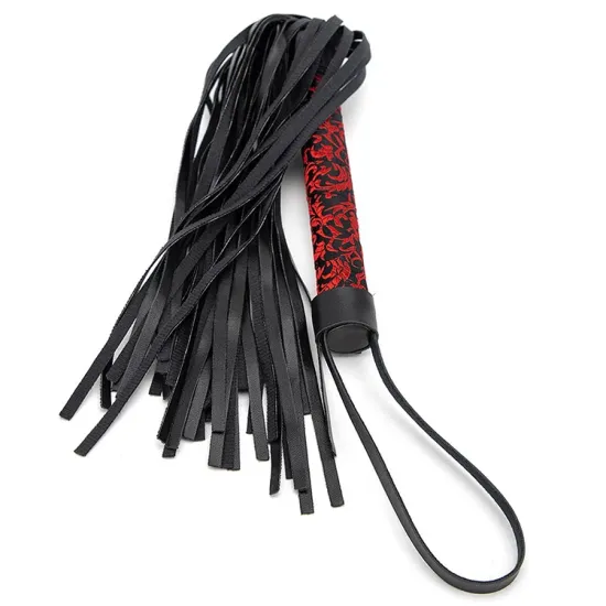 Pearlsvibe Sexy Spanking BDSM Whip Bondage Flogger Whip For Women Couple Sex Toy PU Leather