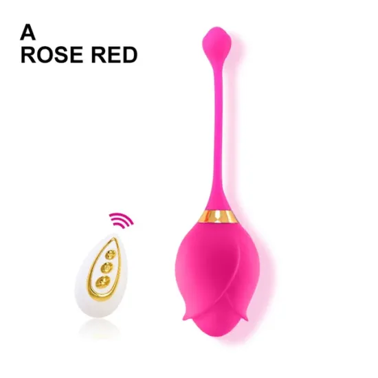 Pearlsvieb Rose Vibrators For Women Wireless Remote Control Kegel Balls Vaginal Tight Exercise Vibrating Eggs