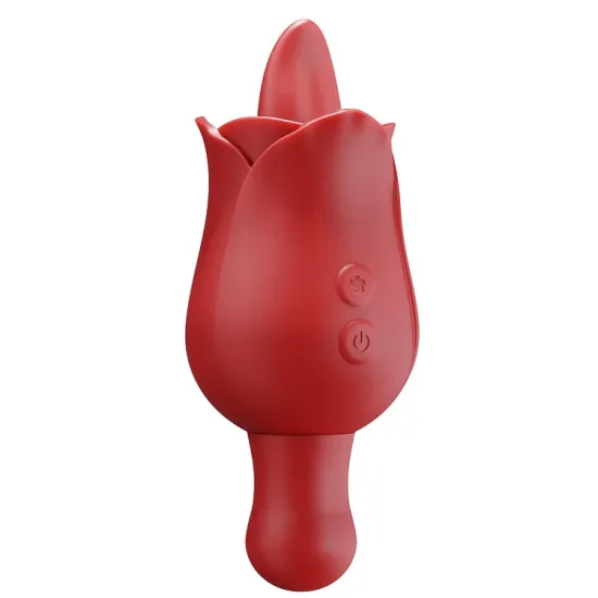 Pearsvibe Rose Tongue Licking Toy Clitoral Nipple Stimulator For Women