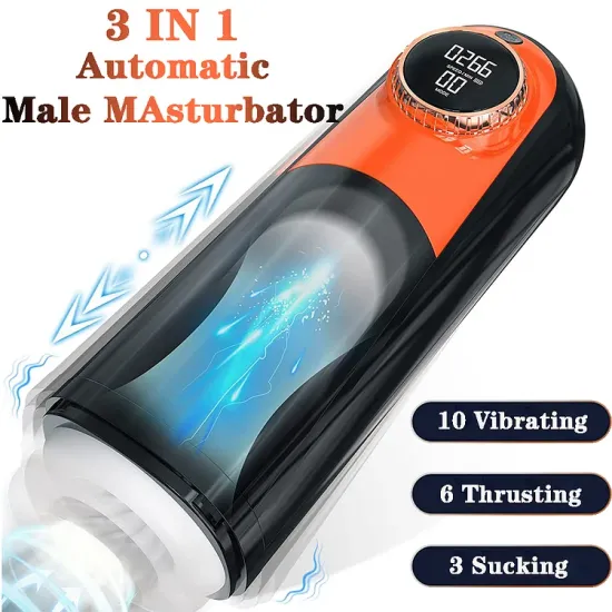 Pearlsvibe Helios - 3 In 1 Thrusting Sucking Vibration Automatic Male Masturbator
