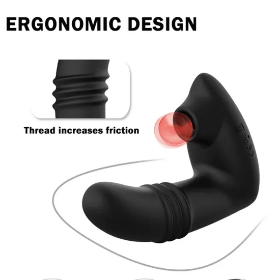 Pearlsvibe 10 Modes Clitoral Sucking Vibrator Thrusting Stimulator Anal Dildo