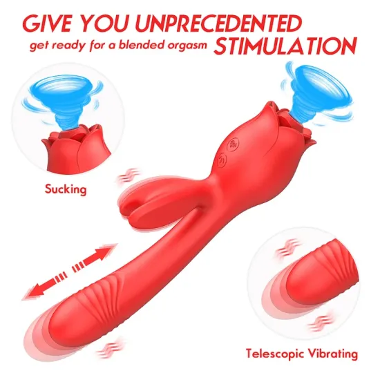 Rose Rabbit Vibrator G Spot Clitoral Stimulator