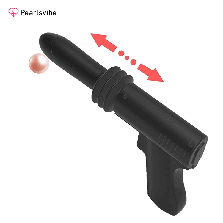 Pearlsvibe Pistol - Woman Telescopic Vibrator Men G Spot Anal Pussy Gun Dildo Toy