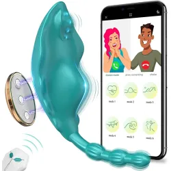 Pearlsvibe Phone App Remote Control Magnetic Adsorption Wearable Panty Vibrator