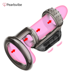 Pearlsvibe Penis Vibrating Cock Ring G Spot Vibrator Male Delay Ejaculation Ring