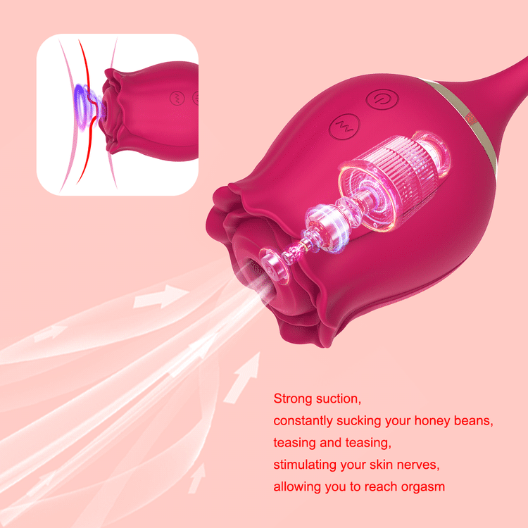 Rose Vibrators Sucker Oral Vagina Sucking Vibrator