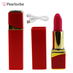 Pearlsvibe Rose Lipstick Vibrator G-spot 10 Vibration Modes For Women