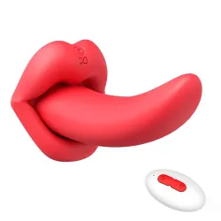 Pearlsvibe Tongue Licking Vibrator Clitoral Stimulator With Remote Control