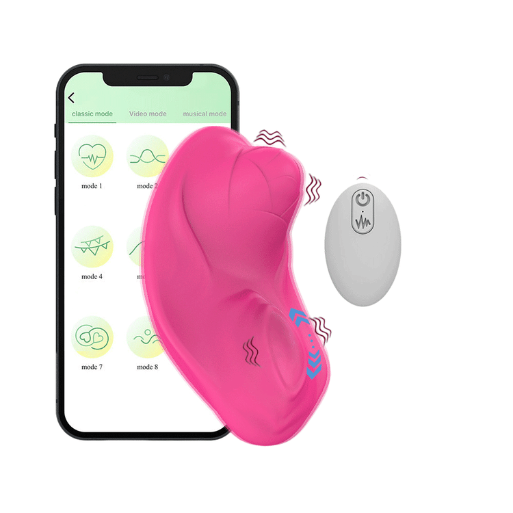 Phone App Remote Control Rose Bud Rolling Ball Panty Vibrator