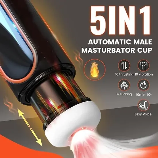 Buy On Amazon- Pearlsvibe Intruder 1.0 Fully Automatic Men's Masturbator Inverted Aircraft Cup Adult