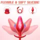 Pearlsvibe 3 In 1 Rose Tongue Licking Vibrator With Clitoral Nipple Stimulating Egg