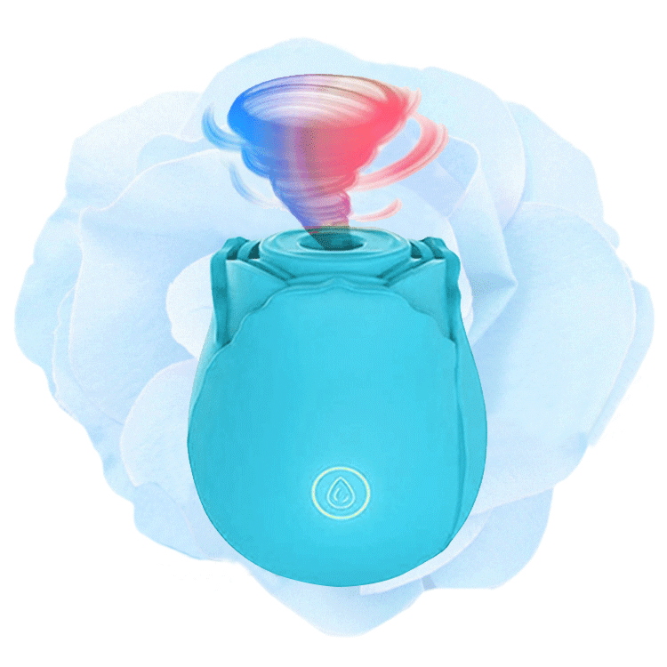 Pearlsvibe Rose Sucking Vibrator Sex Toys For Women Blue