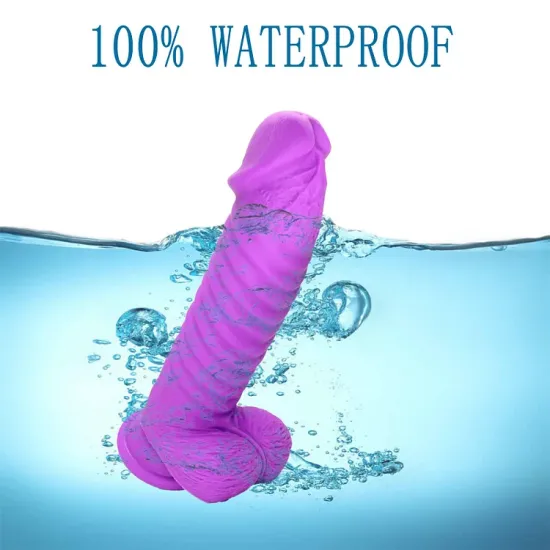 8 Inches Realistic Dildo For Women Ribbed-anal Dildo With Strong Suction Cup