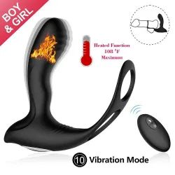 Pearlsvibe Prostate Massage Vibrator Anal Plug Wireless Control Delay Ejaculation Ring