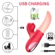 Pearlsvibe Rose Generation Ⅱ Tongue Licking Vibrator Clit Sucking G Spot Stimulator Nipple Massager