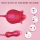 Pearlsvibe Rose Toy Vibrator Female Telescopic Egg Jumping  Tongue Licker Sex Toys