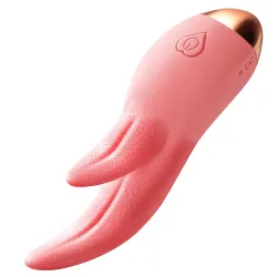 Pearlsvibe Tongue Licking Device Silicone Female Second Tide Masturbation Vibrator Adult Toy