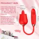 Pearlsvibe 2 In 1 Rose Toy Tongue Licking Rose Vibrator With Telescopic Bullet